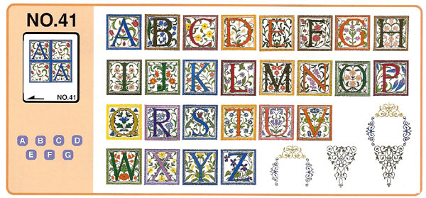 Brother Memory Card No. 41 Renaissance Alphabet