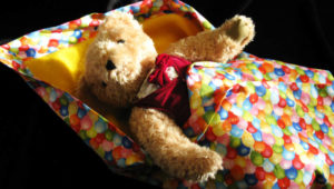 Baby receiving blanket produced on GUR sewing machine