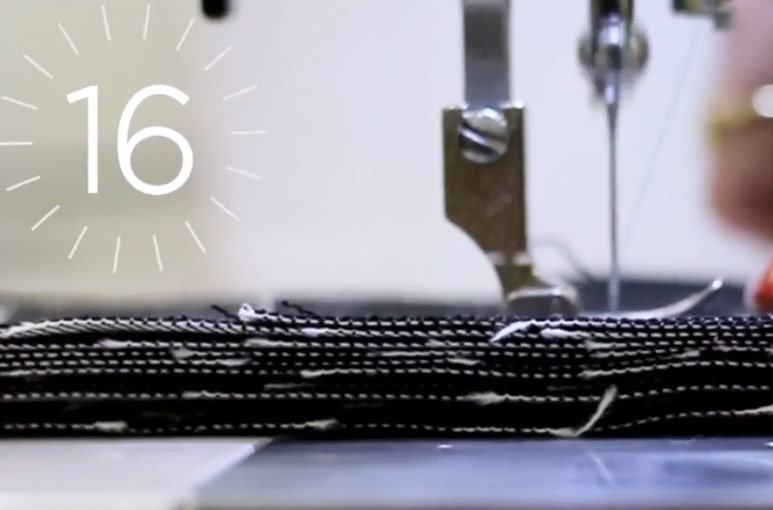 The Janome HD9 sewing machine can sew through 16 layers of denim