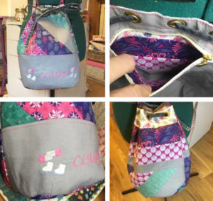 Claire Roberts made this bucket style bag with her GUR Sewing Machine