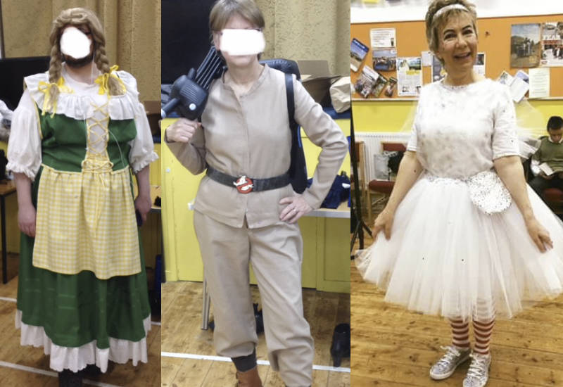 Lesley's wonderful panto costumes were made with her Janome Sewing Machine
