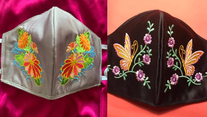 Sandra's masks for carers are made of 3 layers