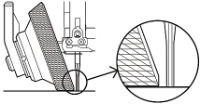 Adjust roller position relative to needle position
