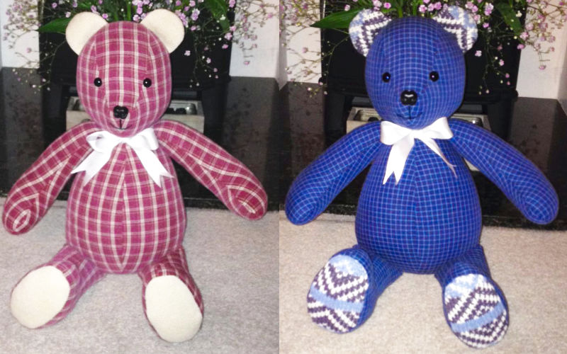 Memory bears were produced on an Elna machine from GUR Sewing Machines