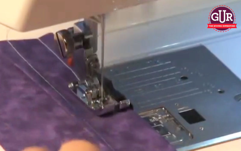 Video sewing tutorial how to create rows of tucks with the 1:4 inch Seam Foot O from GUR