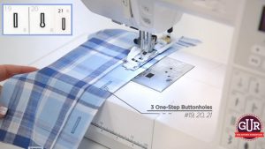 Janome Sewist 780DC has auto 1-step buttonhole and 3 styles