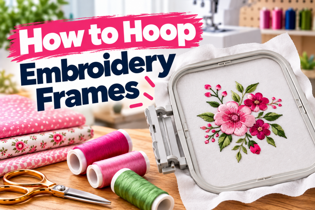 How to hoop embroidery frames