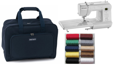 Sewing Table, Navy Sewing Bag & Sewing Threads