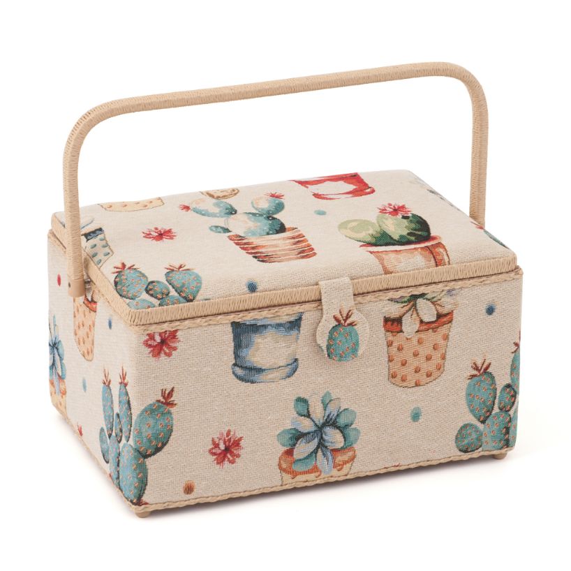 HobbyGift HGXL_546 | Sewing Box (XL) | Jacquard Cactus