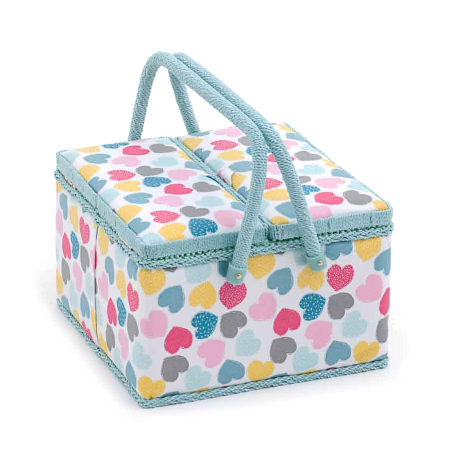 HobbyGift MRLTLE_276 | Sewing Box (L) Twin Lid Square | Love