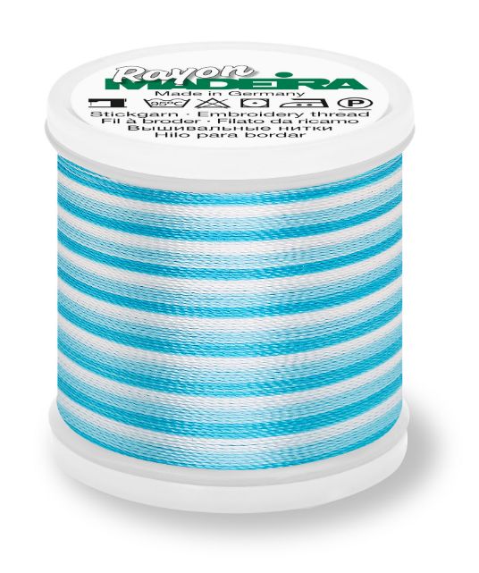 madeira 9840_2025 | rayon multicolor embroidery thread 200m | ombre/teal/blues