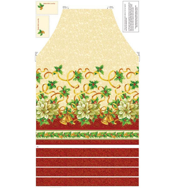 A Christmas Story Apron Fabric Panel Panels & Stocking