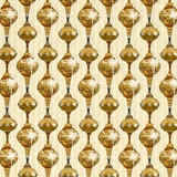 A Golden Holiday Ornaments on Cream Fabric
