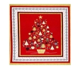 All That Glitters Red Metallic Christmas Trees Fabric Panel 