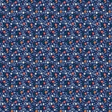 Amandas Floral on Navy Fabric