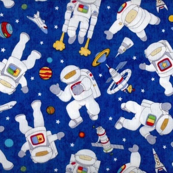 Astronauts Blast Off Fabric 