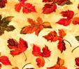 Autumn Bounty Tossed Harvest Leaves on Cream Fabric Dressmaker