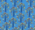 Nutty Buddies Autumn Trees in Blue Fabric Quilting & Patchwork 2