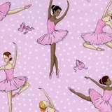 Ballet Dancers in Pink Fabric