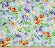 Belle Multi Watercolour Floral on Periwinkle Fabric  2