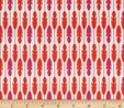 Birds of Paradise Fan Feather In Red Fabric  2