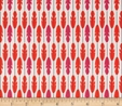 Birds of Paradise Fan Feather In Red Fabric Quilting & Patchwork 2