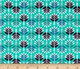 Birds of Paradise Fan in Turquoise Fabric  2