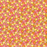 Bliss Multi Packed Floral on Orange Fabric