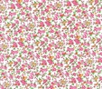 Bliss Multi Spaced Floral on Pink Fabric Quilting & Patchwork