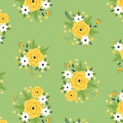 Bright Side Floral Pistachio Fabric