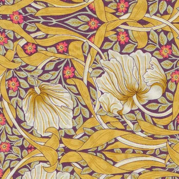 Brown Floral 100 Cotton Lawn Fabric