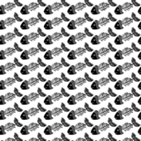 Cats Meow Packed Fish Bones White Fabric