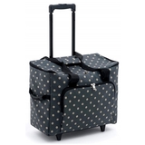 Charcoal Polka Dot Trolley Bag | MRTB_263