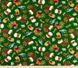 Christmas Eve Presents & Stockings on Green Fabric  2