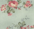 Classic Roses on Green Fabric For Craft & Bag Making 