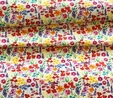 Conservatory Digital Blooms Multi on White Fabric Quilting & Patchwork 2