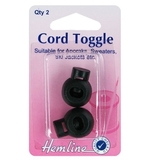 Cord Spring Toggles Black