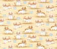 Cotton Tale Farm Cows on Tan Fabric