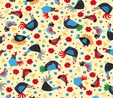Count Your Chickens Tossed Chickens on Butter Fabric Crafting
