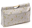 Knit Craft Bag Polka Dot Rose on Grey 
