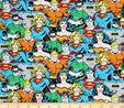 DC Comics II Superhero Crowd in Multi Fabric  2
