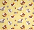 Disney Lady & the Tramp Family on Yellow Fabric  2