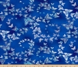 Dutchess Metallic Allover Butterflies On Blue Fabric  2
