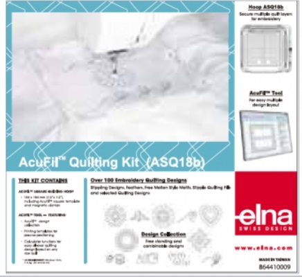 Elna Square Hoop Quilting Kit ASQ18 - 184 x 184mm 