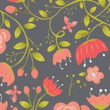 Floral in Iron Fabric