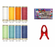 Gutermann 734568 | Sew-All Thread Set | 8 x 100m with Fabric Clips & Pins  5