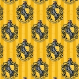 Harry Potter Hufflepuff House on Yellow Fabric