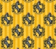 Harry Potter Hufflepuff House on Yellow Fabric 