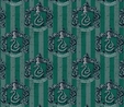 Harry Potter Slytherin House on Green Fabric