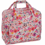 HobbyGift MR4660_569 | Sewing Machine Bag | Matt PVC | Pink Floral Garden
